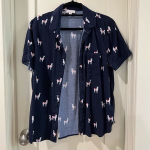 Loft Llama Pajama Top